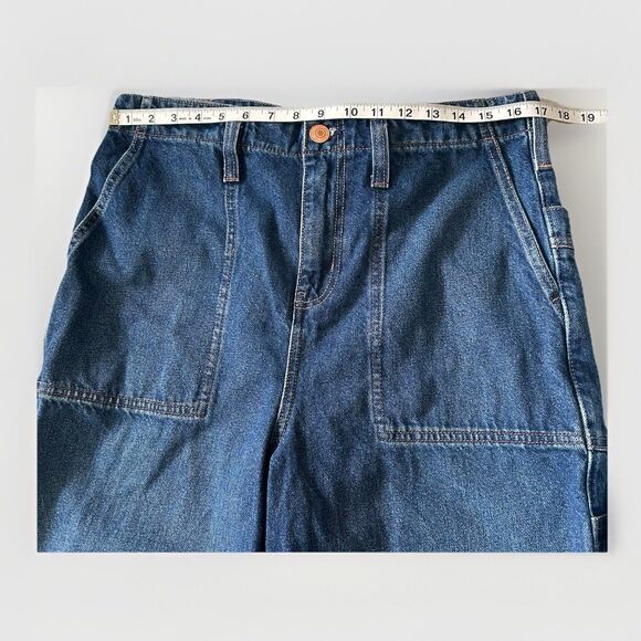 We The Free Major Leagues High Rise Cuff Crop Jean Womens 31 Carpenter - Picture 4 of 16